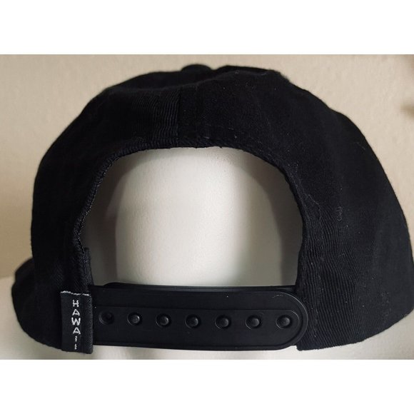 Hawaiian Headwear Black Red Turtle and Hawaii Embroidered Snapback Cap Hat - Picture 3 of 6